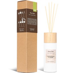 Show details for Lemongrass & Ginger | Wooden Lid Reed Diffuser Gift Set Picture of Lemongrass & Ginger | Wooden Lid Reed Diffuser Gift Set