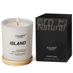 Show details for COCONUT & BEACH BLOSSOM | TALENT CANDLES Collection of Natural Scented Candles, Aromatherapy Candles with Lid, Medium Jar Picture of COCONUT & BEACH BLOSSOM | TALENT CANDLES Collection of Natural Scented Candles, Aromatherapy Candles with Lid, Medium Jar