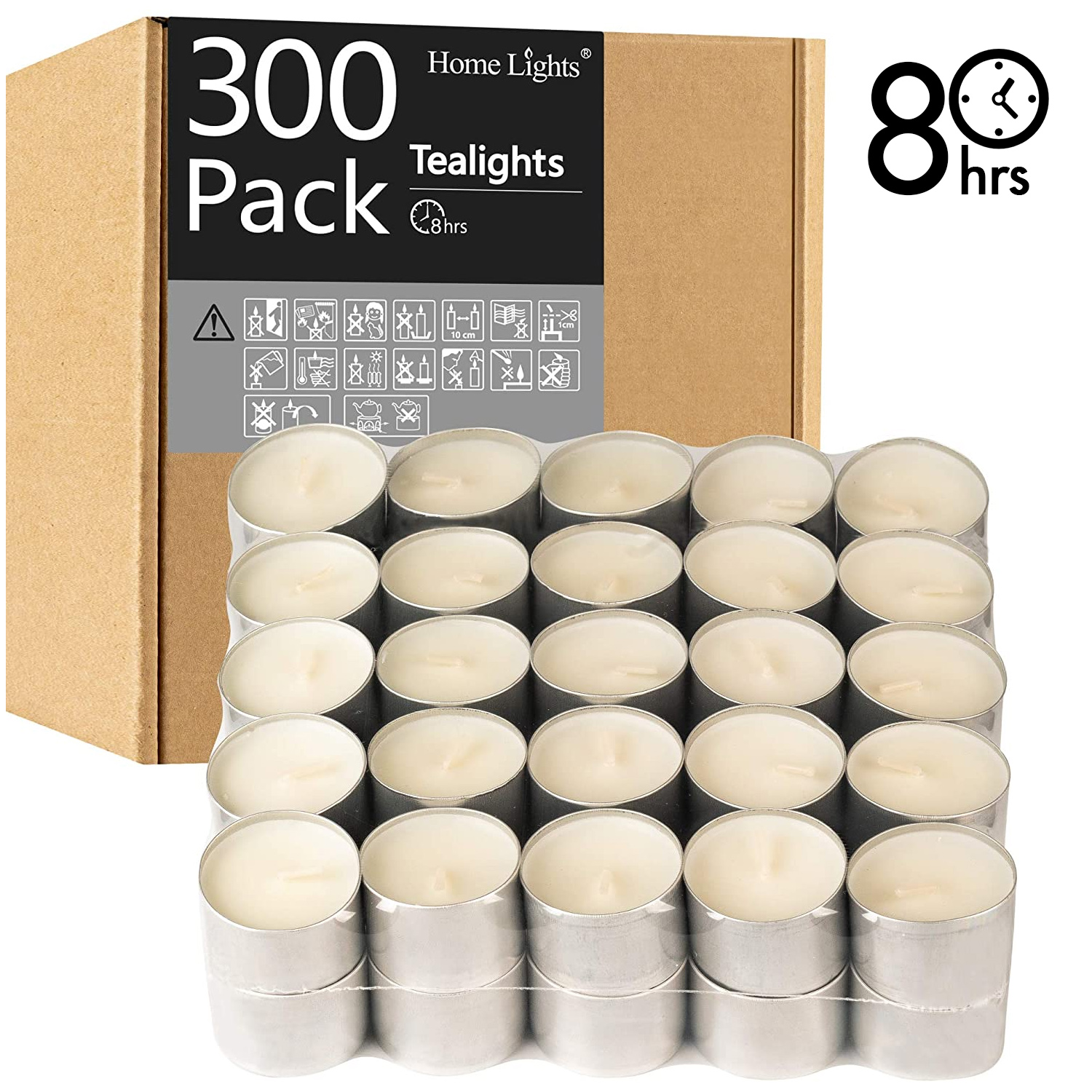 8 Hours Tealight Candles | 300 PACK
