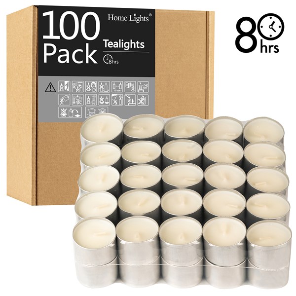 Picture of 8 Hours Tealight Candles |100 PACK