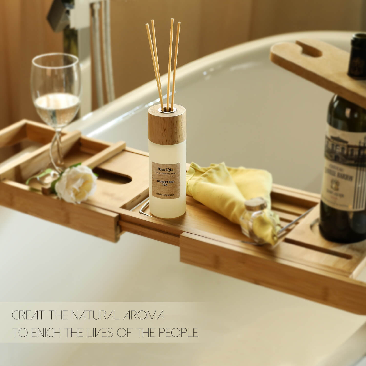 Darjeeling Tea | Wooden Lid Reed Diffuser Gift Set