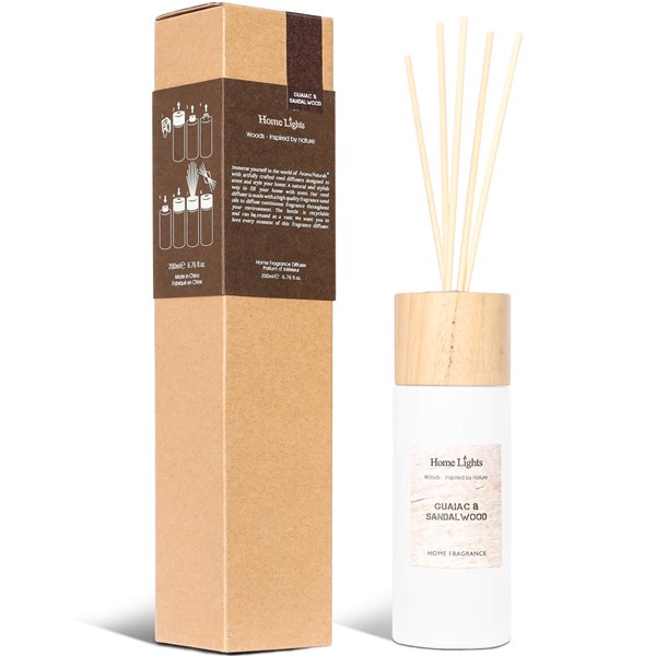 Picture of Guaiac & Sandalwood | Wooden Lid Reed Diffuser Gift Set