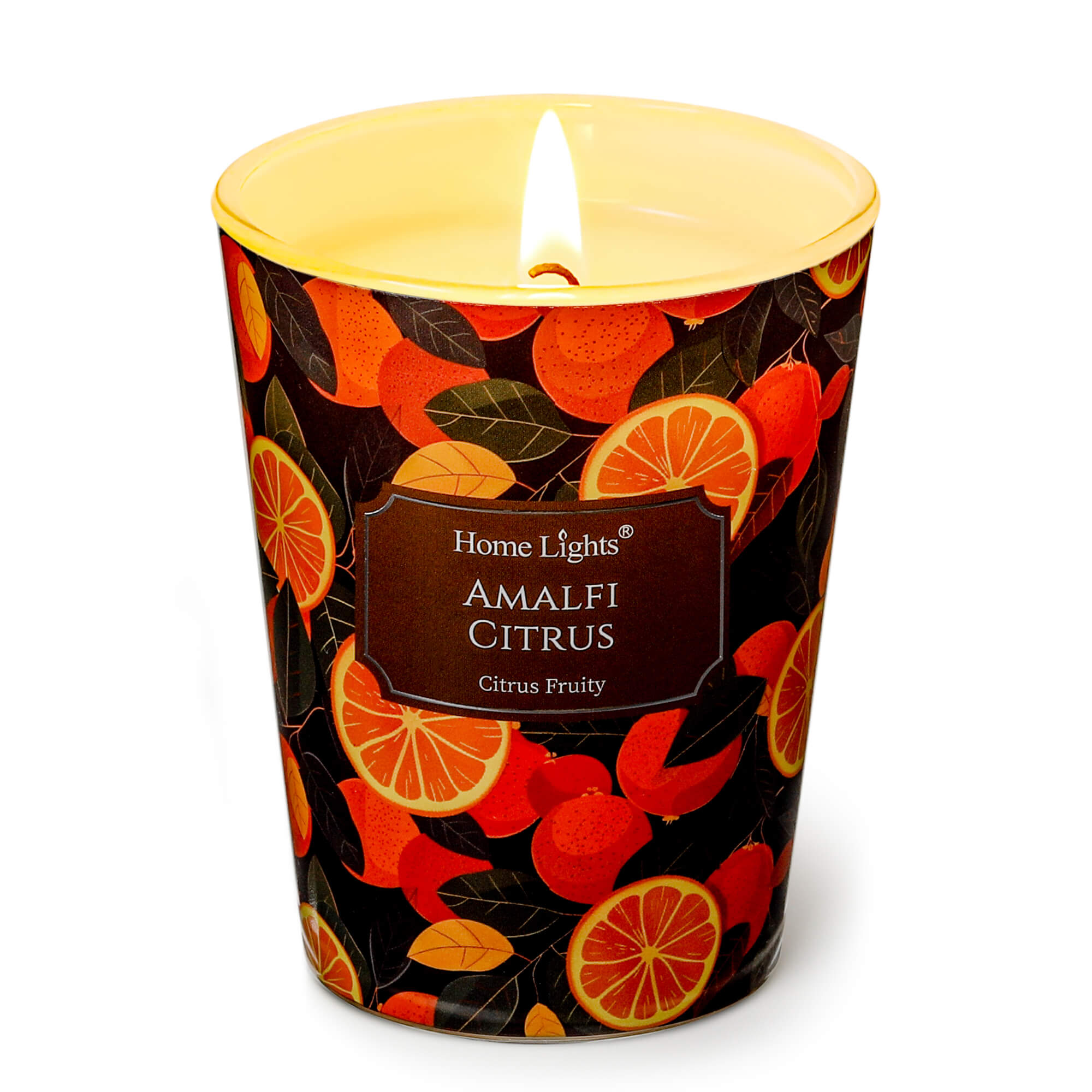 Picture of HomeLights 1-Wick Candles for Home Scented - 6.7oz Soy Wax Blend Candle Long-Lasting Fragrance, Eclectic Mixed Styles Home Decor and Housewarming Gifts, Amalfi Citrus