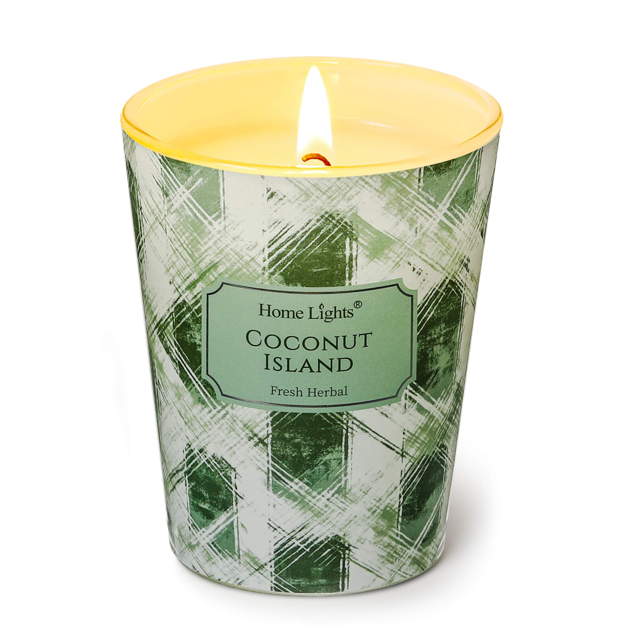 Picture of HomeLights 1-Wick Candles for Home Scented - 6.7oz Soy Wax Blend Candle Long-Lasting Fragrance, Scandinavian Minimalist Design Home Decor and Housewarming Gifts, Coconut Island