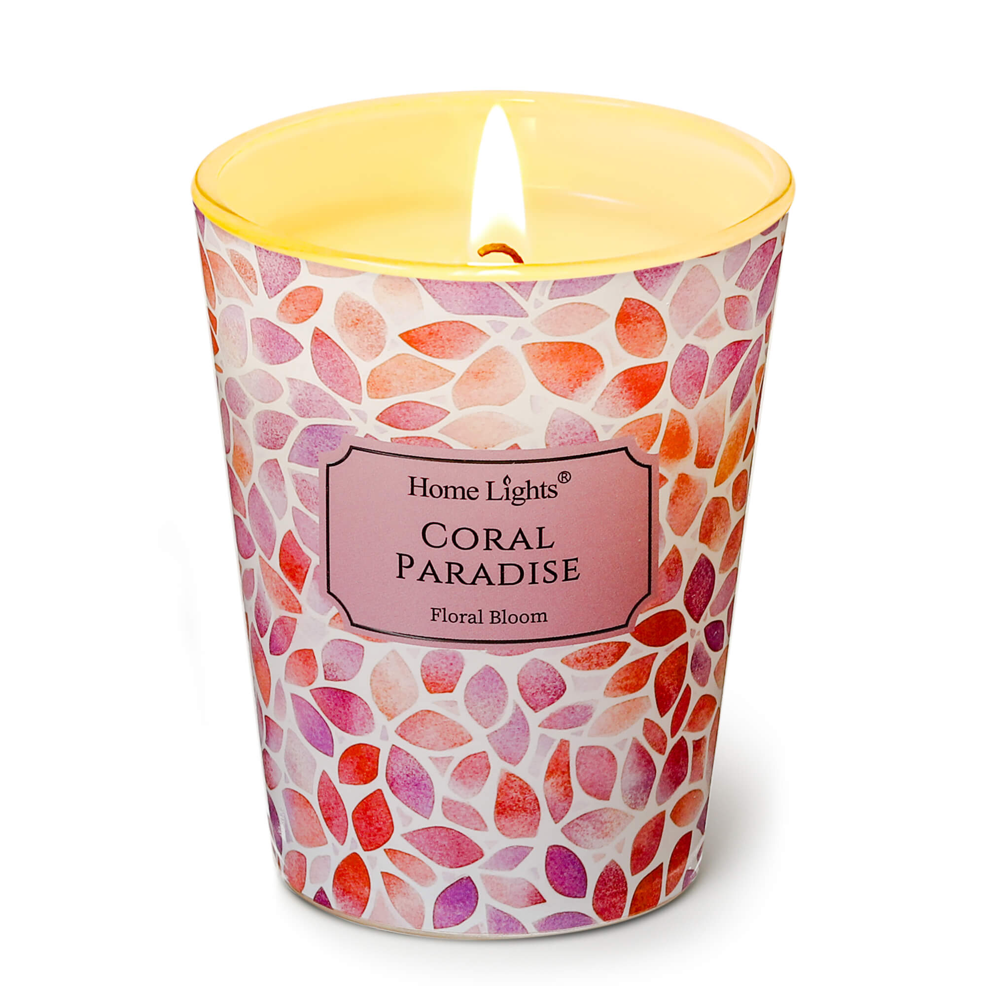 Picture of HomeLights Coral Paradise Scented Candles | 6.7oz Soy Candles Bohemian Natural Textures Large Candle Jars | Ideal Candle Gifts for Events, Home Decor Stress, Relief & Relaxation