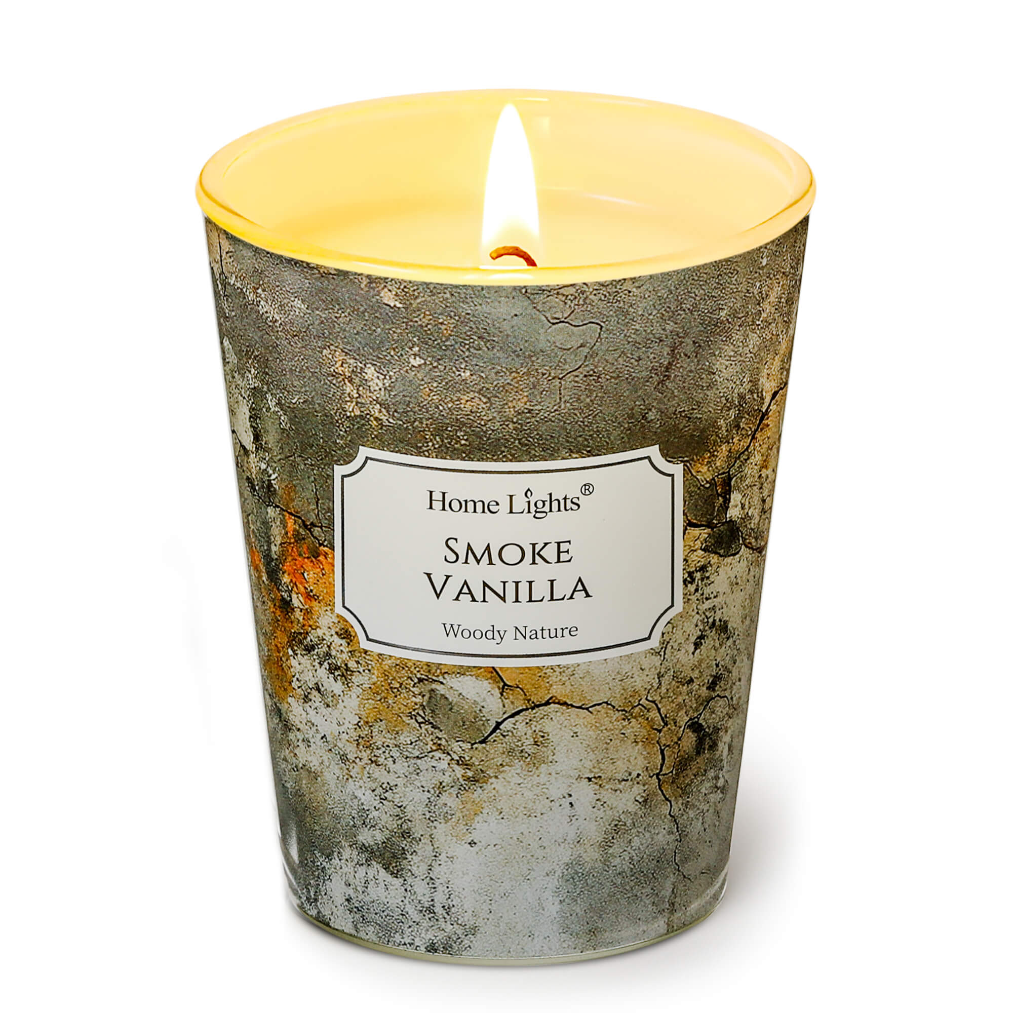 Picture of HomeLights Large jar Candle | 1-Wick Long-Lasting Scented Candles, 6.7oz Natural Soy Wax Candle for Home Scented, Industrial Chic Gifts for Women & Men, Smoke Vanilla