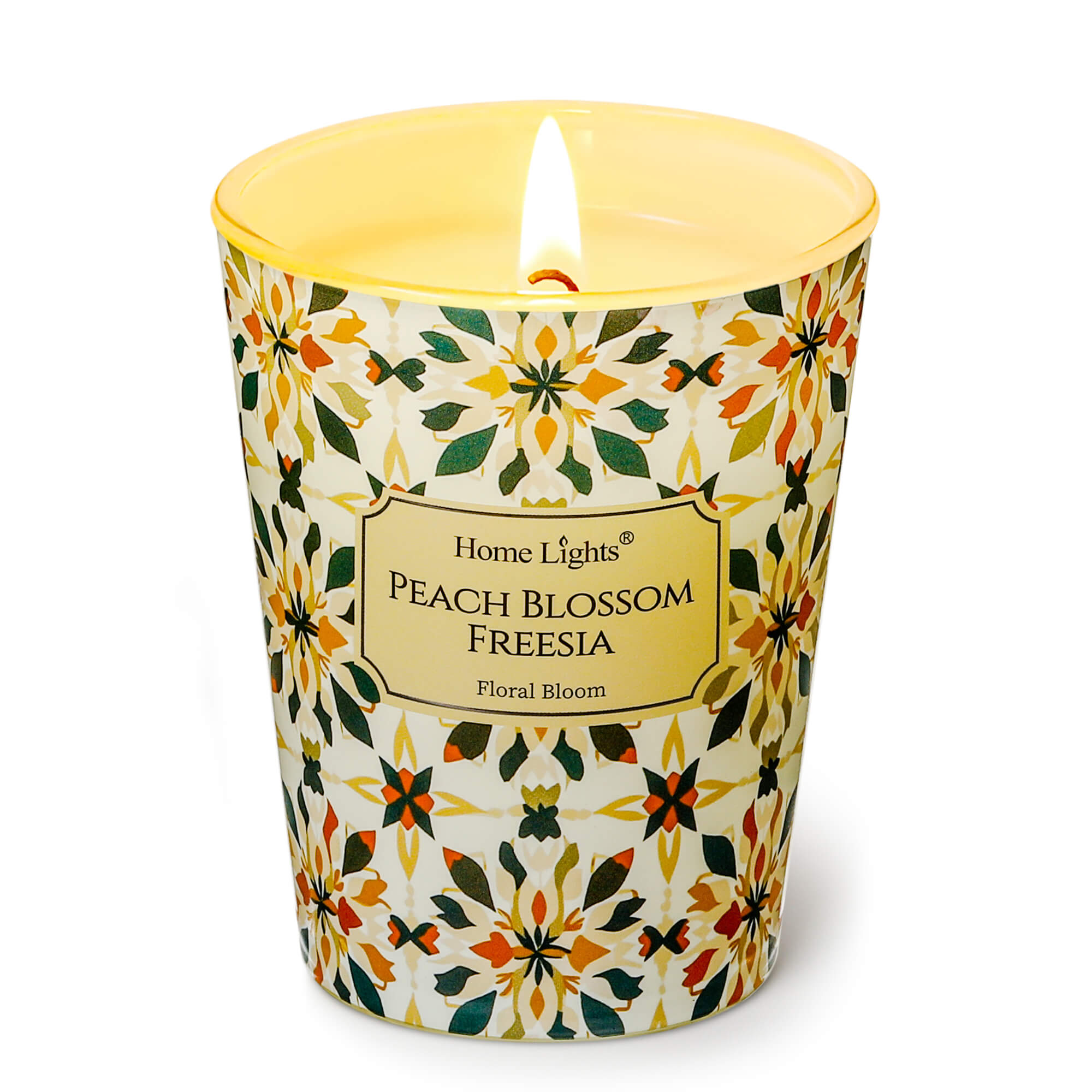 Picture of HomeLights Scented Candles for Women & Men, 6.7oz Candle Jars Aromatherapy Single Wick Candle, Ideal for Bohemian Natural Textures Home Decor and Gifts, Peach Blossom Freesia