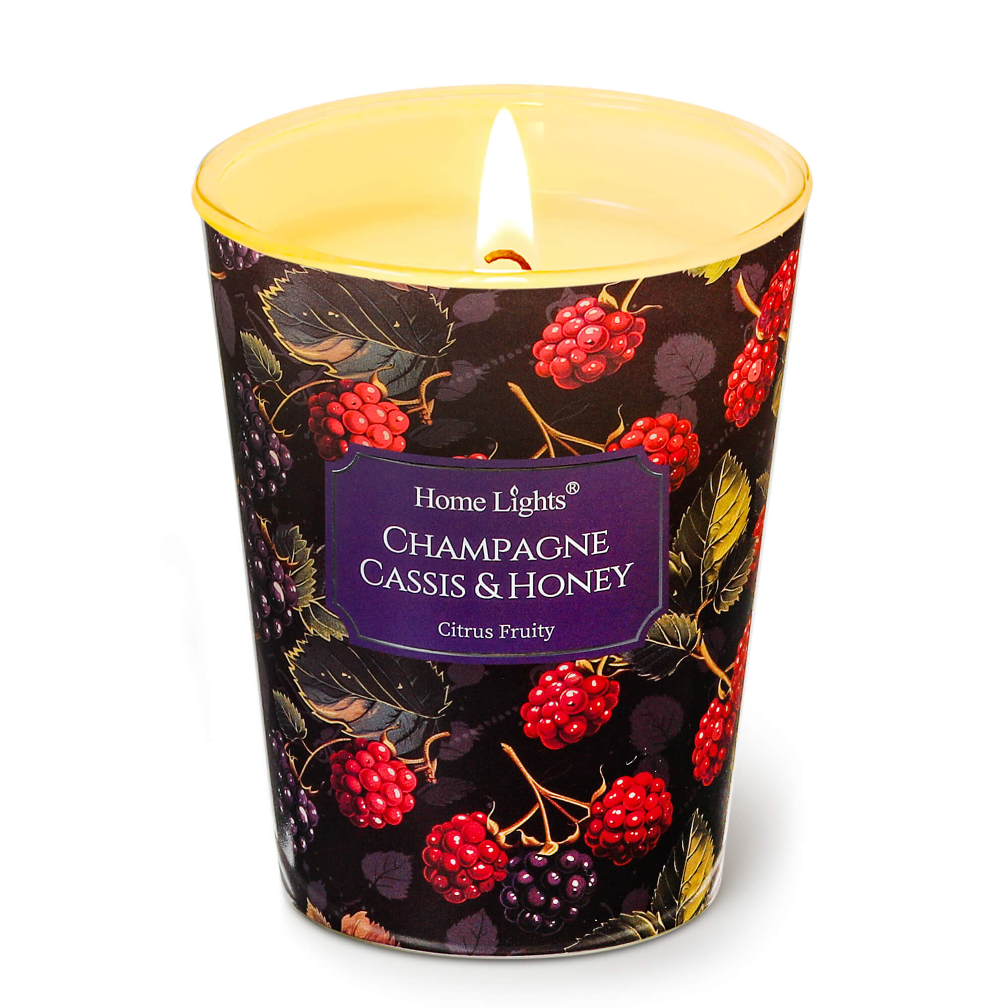 Picture of HomeLights Scented Candles for Women & Men, 6.7oz Candle Jars Aromatherapy Single Wick Candle, Ideal for Eclectic Mixed Styles Home Decor and Gifts, Champagne Cassis & Honey