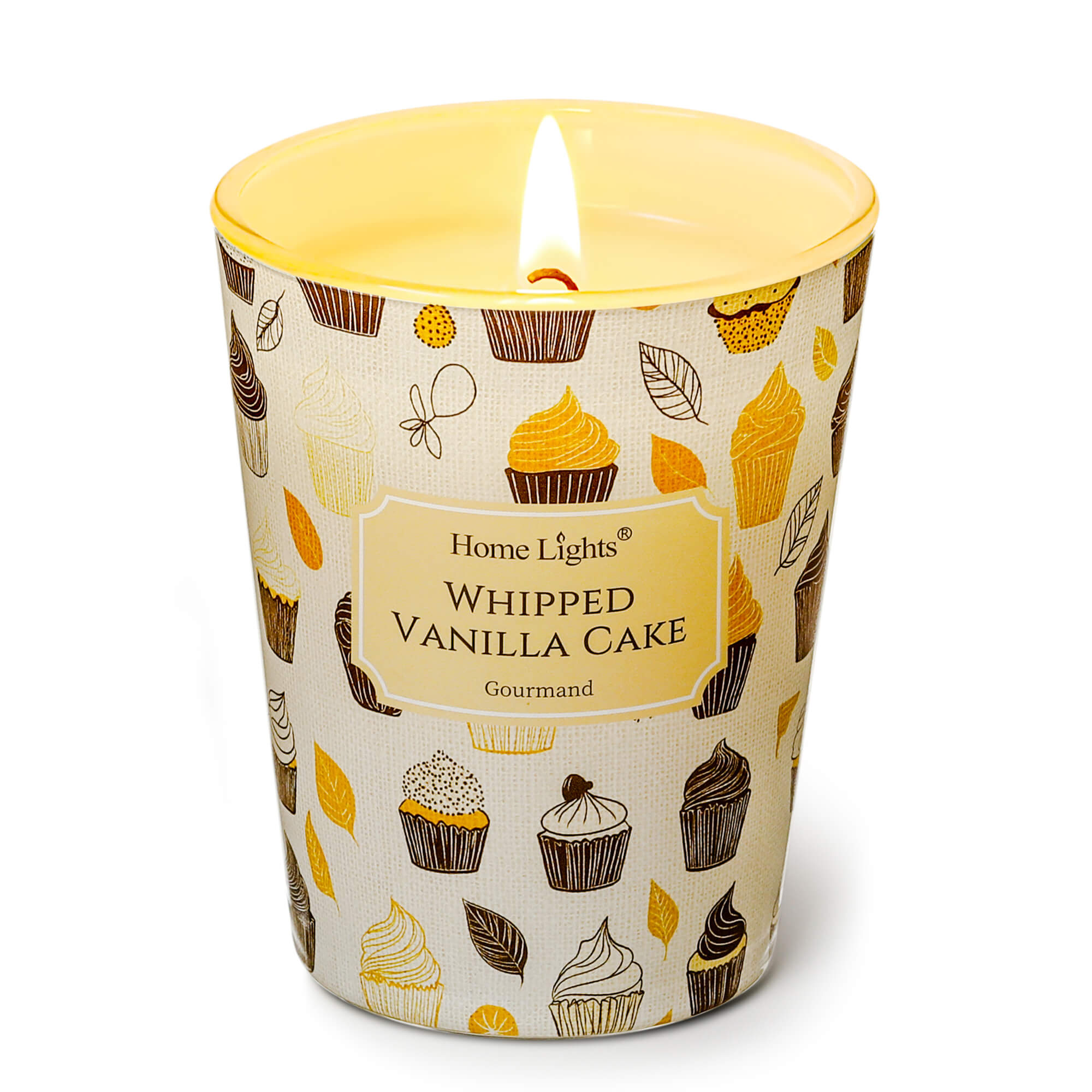 Picture of HomeLights Scented Candles for Women & Men, 6.7oz Candle Jars Aromatherapy Single Wick Candle, Ideal for Rustic Modern Home Decor and Gifts, Whipped Vanilla Cake