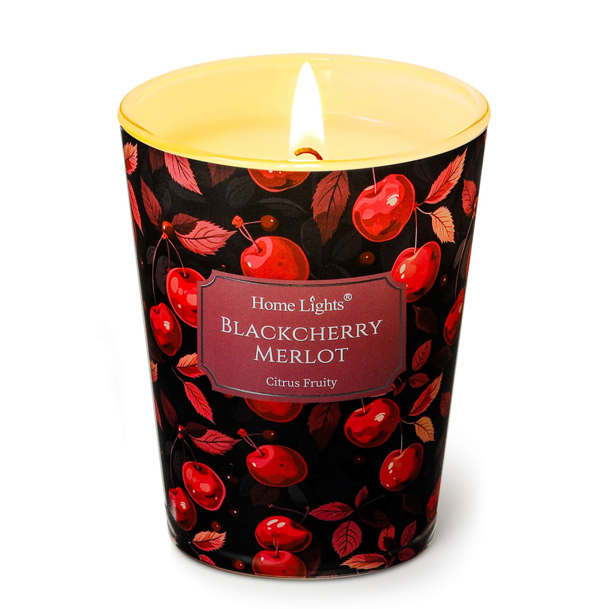 Picture of HomeLights Soy Wax Candles for Home Scented, 1-Wick Candles in Blackcherry Merlot Scented, Aromatherapy Candles Gift for Parties, Relaxing, Eclectic Mixed Styles, 6.7oz