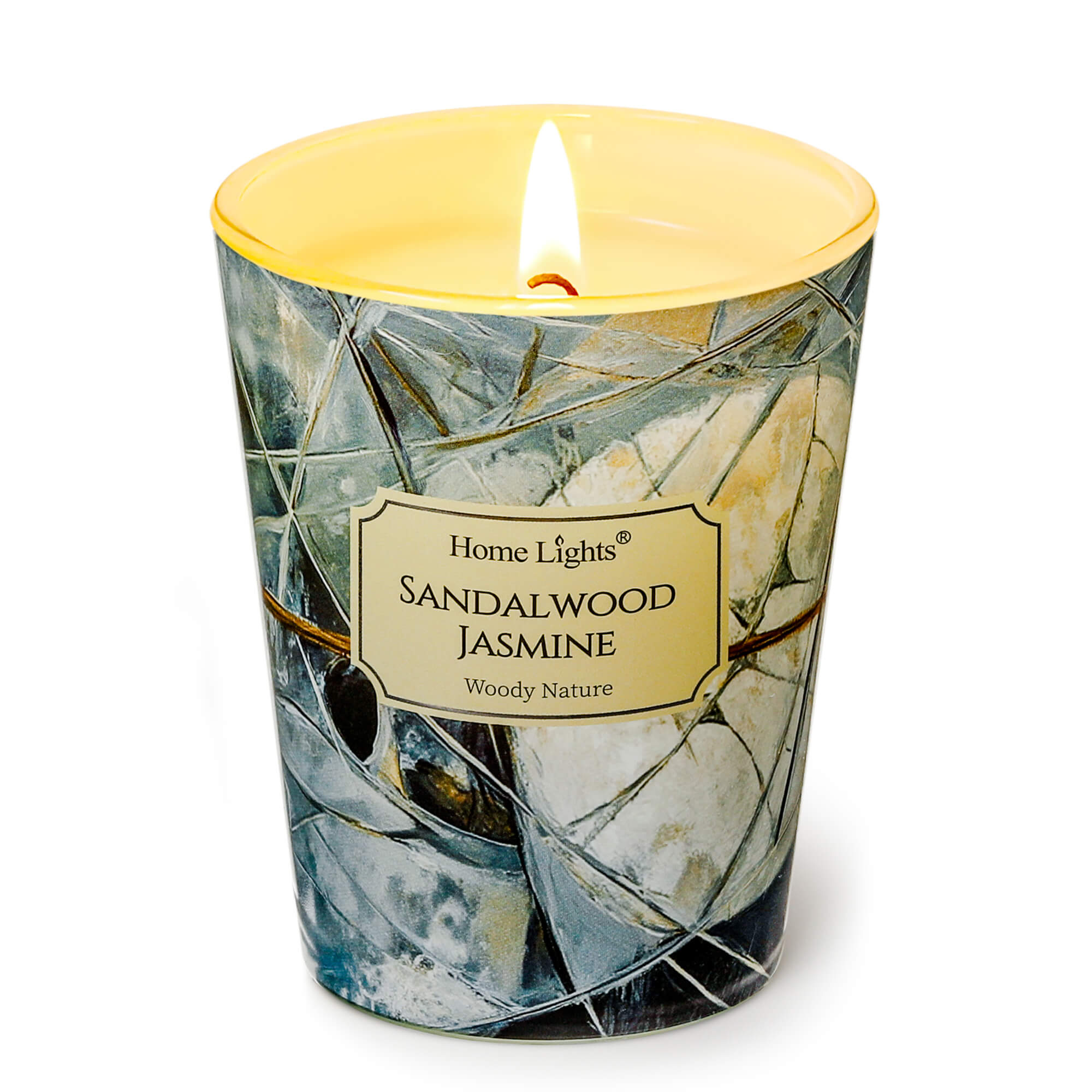 Picture of HomeLights Soy Wax Candles for Home Scented, 1-Wick Candles in Sandalwood Jasmine Scented, Industrial Chic Aromatherapy Candles Gift for Parties, Relaxing, 6.7oz