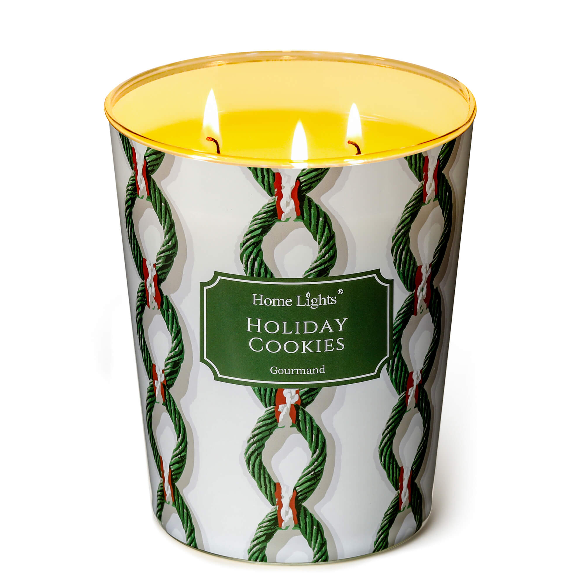 Picture of HomeLights Holiday Cookies Scented Candles | 34oz Soy Candles Rustic Modern 3-Wick Large Candle Jars | Ideal Candle Gifts for Events, Home Decor Stress, Relief & Relaxation