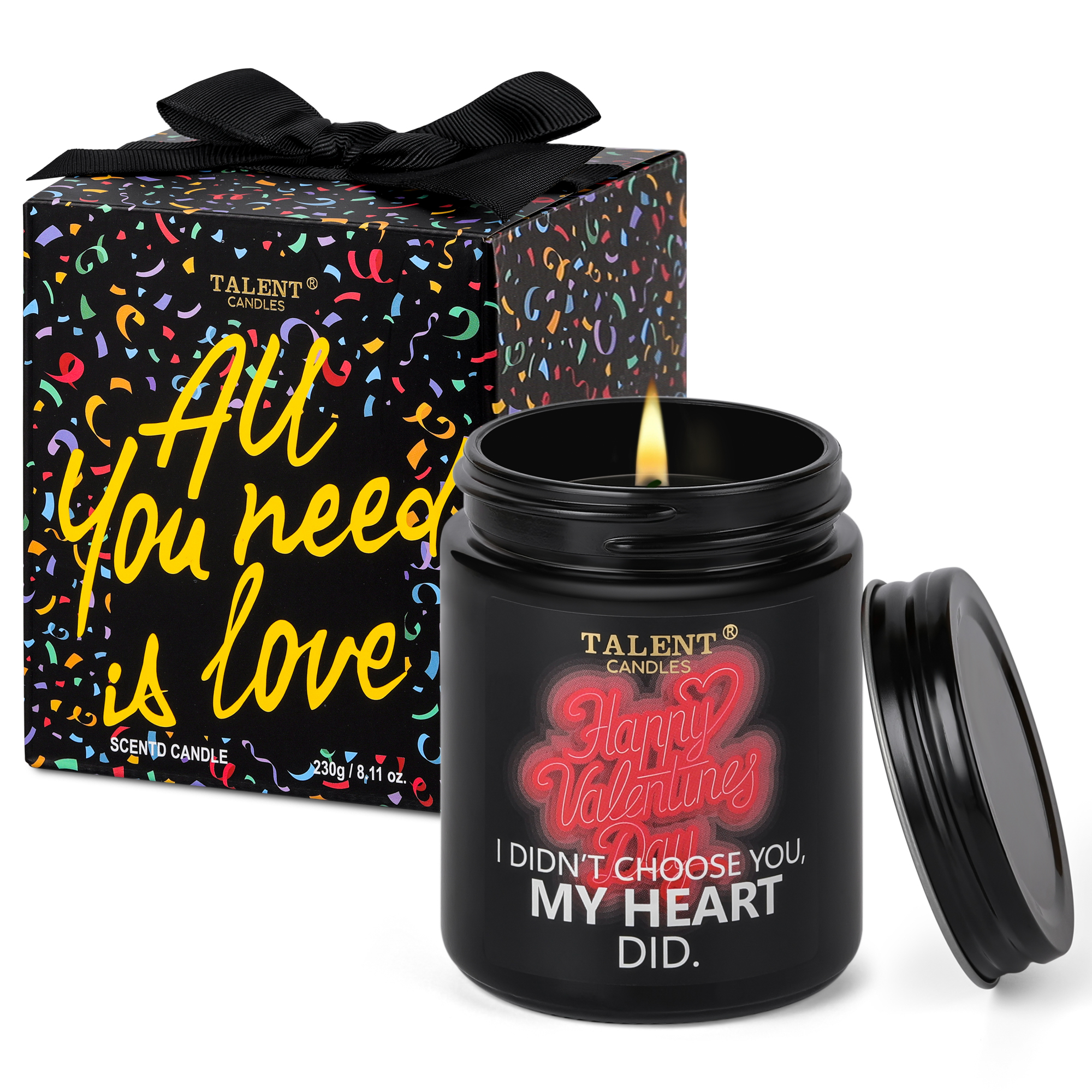 Picture of Anniversary Candle Gifts | Natural Soy Candle for Men Women, Birthday, Ideal Gift for Christmas Valentine's Day - Sweet Peach & Rose Scented Candles