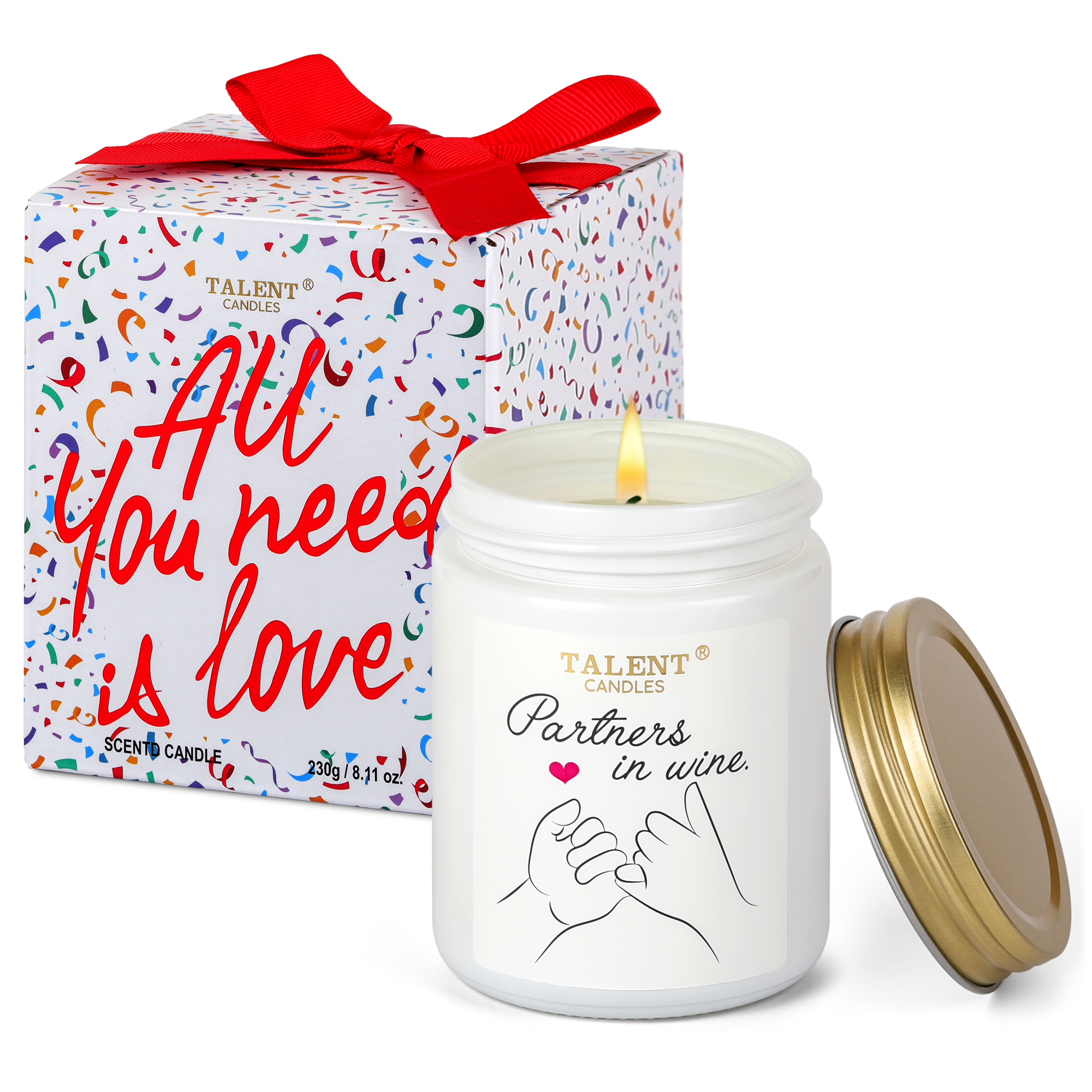 Picture of Best Friend Candle | Friend Gifts for Women, Scented Candle Funny Birthday Gifts for Women Men, Christmas Friendship Gifts - Champagne Cassis & Honey Scented Candles Gifts