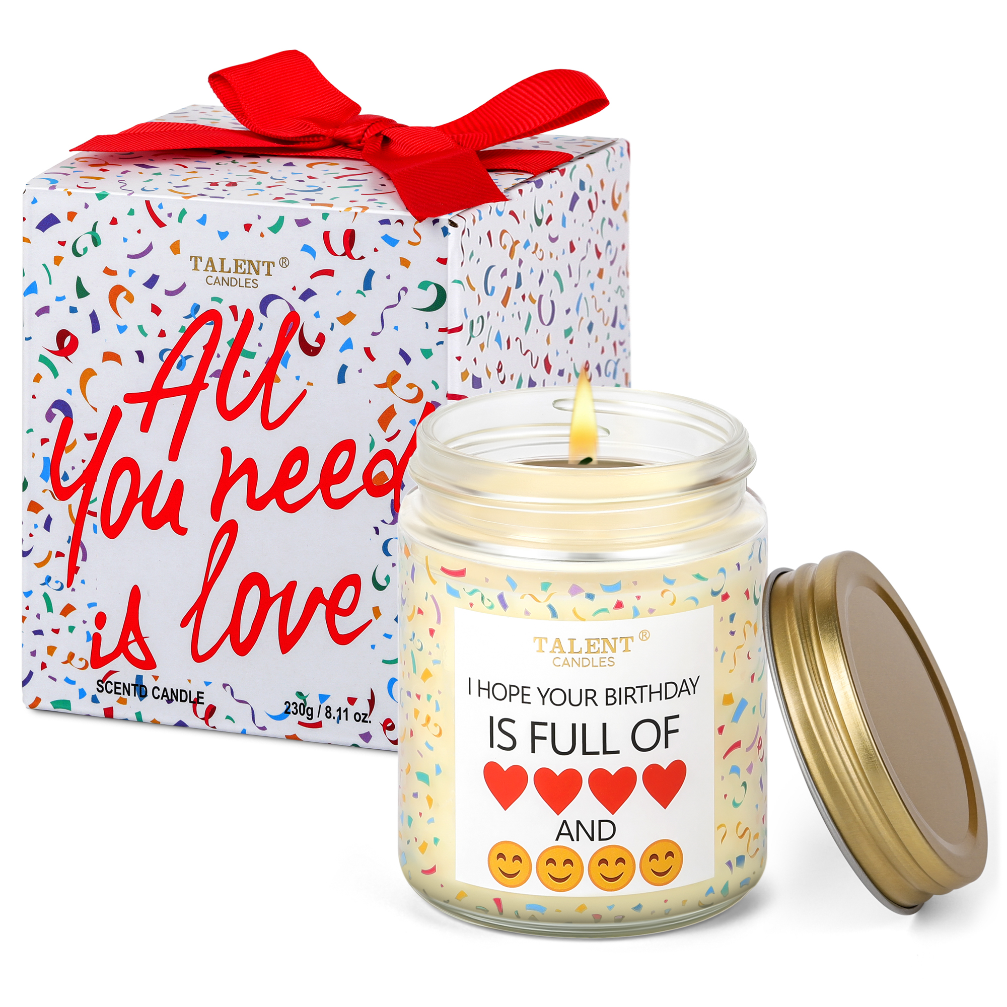 Picture of Happy Birthday Gifts | Happy Birthday Candle for Women Girls Best Friend, Birthday Gifts Ideas - Pear & White Jasmine Scented Candles