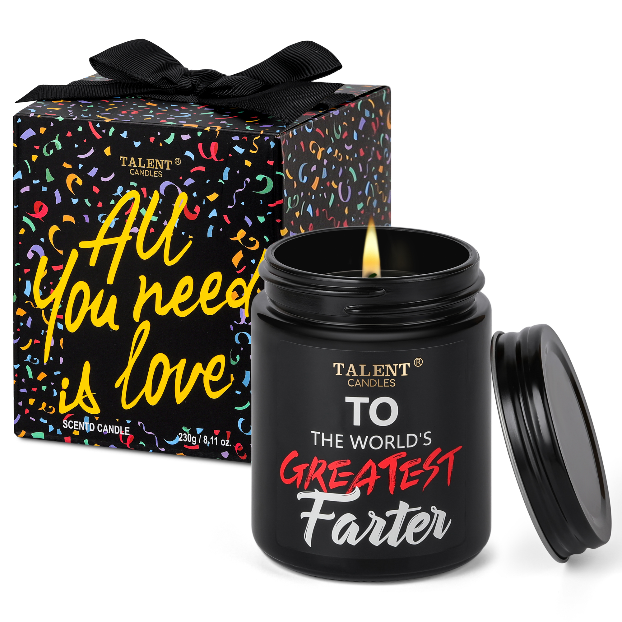 Picture of Scented Candle for Dad  | Father's Day Gifts, Perfect Home Décor Gift Elegant Gift for Dad from Daughter Son Kids, 8.4oz Candle Jars - Teak Mahogany