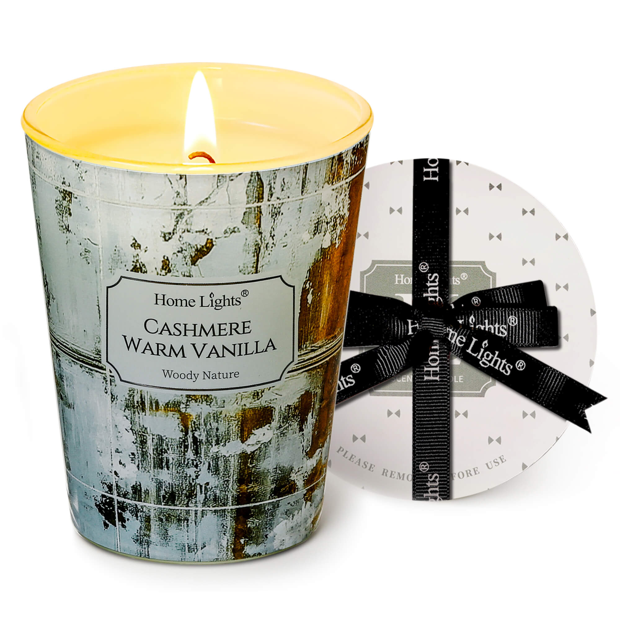 Picture of HomeLights Scented Candles for Women & Men, 6.7oz Candle Jars Aromatherapy Single Wick Candle, Ideal for Industrial Chic Home Decor and Gifts, Cashmere Warm Vanilla