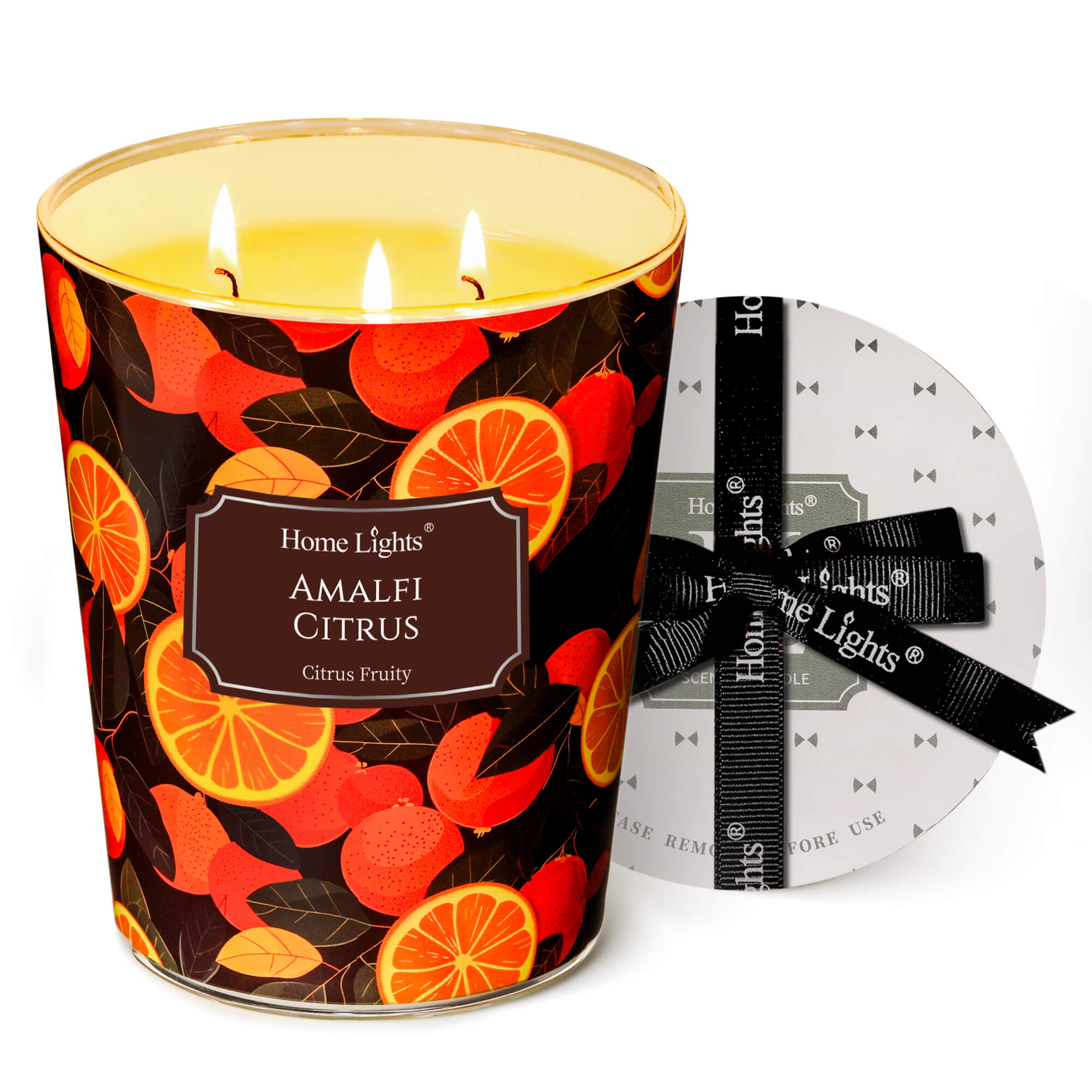 Picture of HomeLights Large jar Candle | 3-Wick Long-Lasting Scented Candles, 34oz Natural Soy Wax Candle for Home Scented, Eclectic Mixed Styles Gifts for Women & Men, Apple Orchard