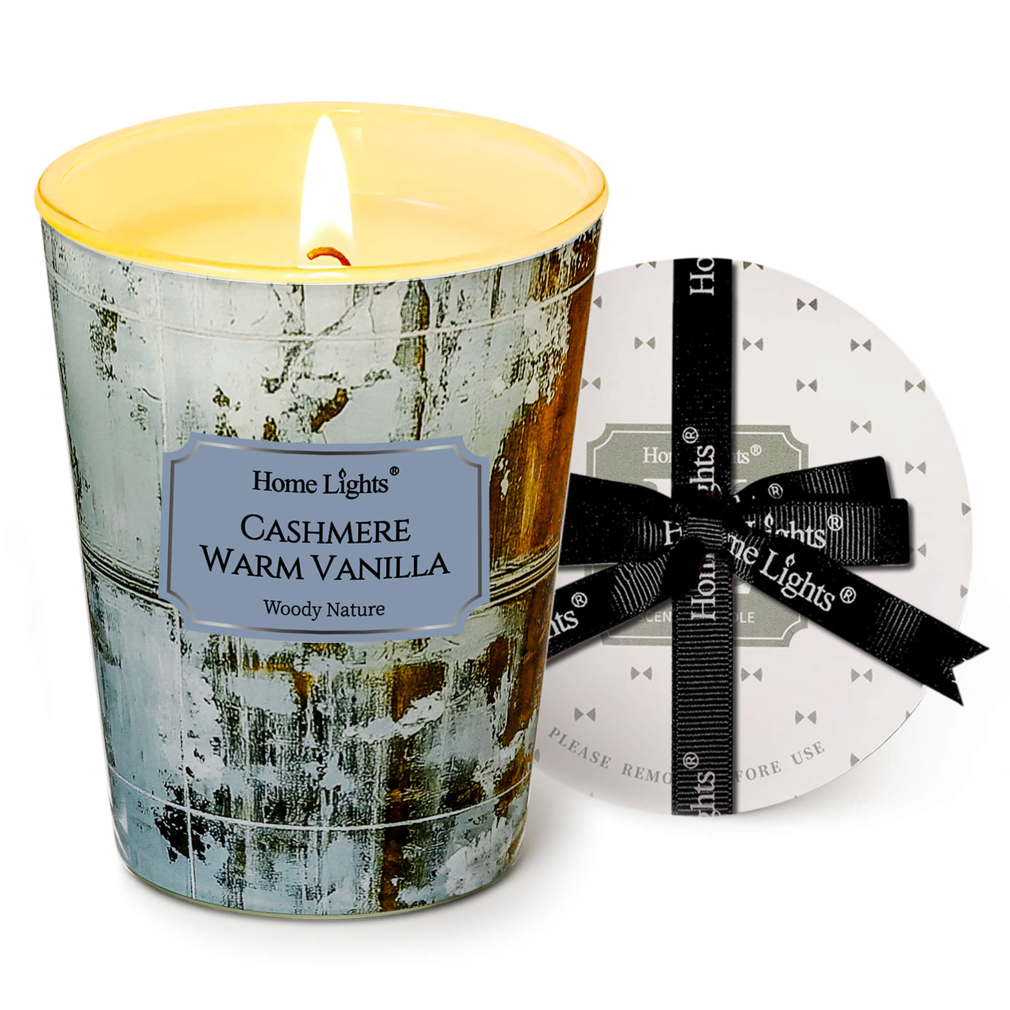 Picture of HomeLights Scented Candles for Women & Men, 6.7oz Candle Jars Aromatherapy Single Wick Candle, Ideal for Industrial Chic Home Decor and Gifts, Cashmere Warm Vanilla